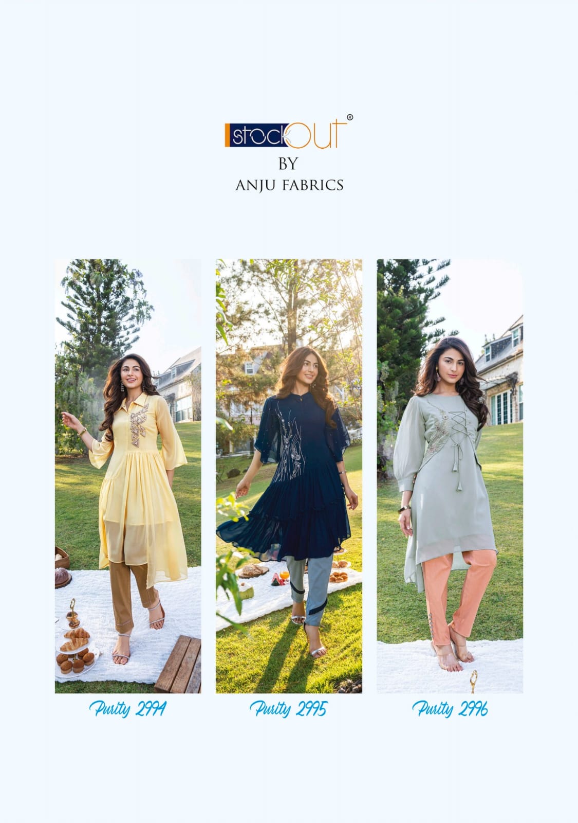 Purity Vol 4 By Af Foux Georgette Party Wear Designer Kurti With Bottom Wholesale Market In Surat